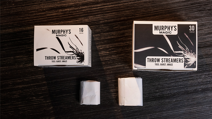 Throw Streamers 12 unidades. (Blanco / 16 salidas) - Murphy's Magic