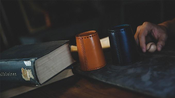 Leather Chop Cup with Balls (Café) by TCC