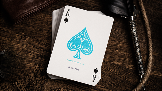 Jerry's Nugget (Icey Blue) - Marked Monotone Playing Cards