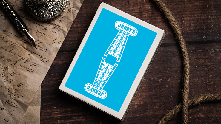 Jerry's Nugget (Icey Blue) - Marked Monotone Playing Cards