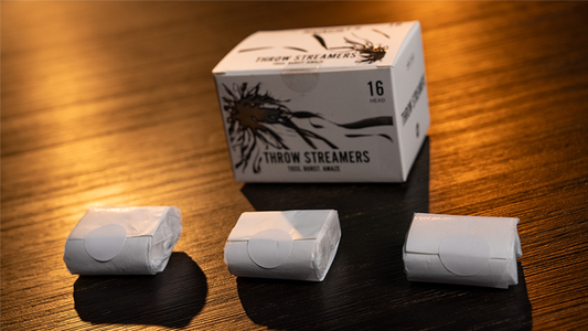 Throw Streamers 12 unidades. (Blanco / 16 salidas) - Murphy's Magic
